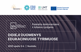 2025 m. spalio 3 d. vyks nuotolinė paskaita &bdquo;Didieji duomenys edukaciniuose tyrimuose&ldquo;